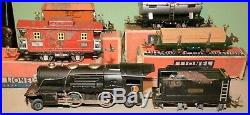 Lionel Prewar 259E 4-Car Steam Freight Set with Boxes