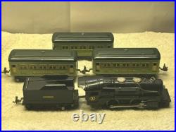 Lionel Prewar 259E Locomotive & Tender 3-Car Passenger Set Misspelled O-GUAGE