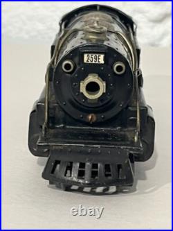 Lionel Prewar 259E Locomotive & Tender 3-Car Passenger Set Misspelled O-GUAGE