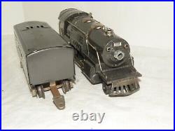 Lionel Prewar 259e Gunmetal 2-4-2 Steam Locomotive with Whistle Tender 2689w