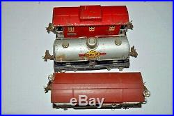 Lionel Prewar 259e Steam Engine & Tender, 654, 655, 657 Freight Cars Set
