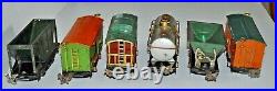 Lionel Prewar 259e Steam Engine & Tender, 803,804,805,806,807,809 Freight Cars