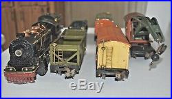 Lionel Prewar 260e Steam Engine & Tender, 810, 812, 813, 814, 816 Freight Cars