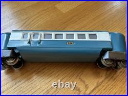 Lionel Prewar 265E Blue Streak Steam Engine And Passenger Cars 618,619 and 637