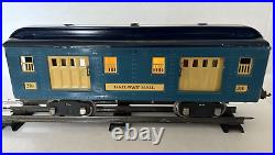 Lionel Prewar 310 St. Gauge 2-tone Blue Lighted Railway Mail Car-restored