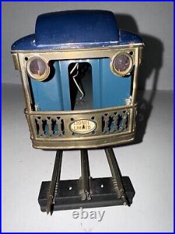 Lionel Prewar 312 St. Gauge 2-tone Blue Lighted Observation Pass. Car-restored