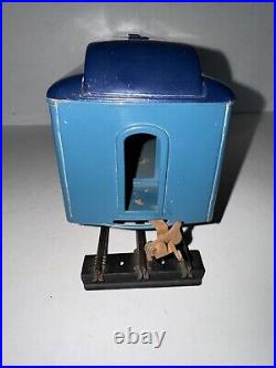 Lionel Prewar 312 St. Gauge 2-tone Blue Lighted Observation Pass. Car-restored