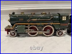 Lionel Prewar 390E Standard Gauge Green 2-4-2 Engine and Tender All Original