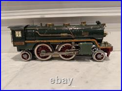 Lionel Prewar 390E Standard Gauge Green 2-4-2 Engine and Tender All Original