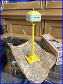 Lionel Prewar #57 21st/Broadway Yellow Lamp Post in Original HTF Box With Paper