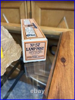 Lionel Prewar #57 21st/Broadway Yellow Lamp Post in Original HTF Box With Paper