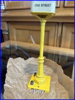 Lionel Prewar #57 21st/Broadway Yellow Lamp Post in Original HTF Box With Paper