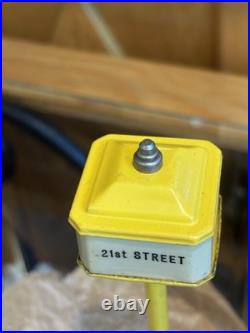 Lionel Prewar #57 21st/Broadway Yellow Lamp Post in Original HTF Box With Paper