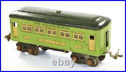 Lionel Prewar 607 607 608 2-Tone Green Passenger Cars 1926-27