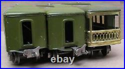 Lionel Prewar 610/610/612 Olive Green Tinplate Passenger 3-Car Set O-Gauge