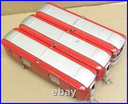 Lionel Prewar 615/613/614 Tinplate Red 3-Car Passenger Set ORG PAINT O-Gauge