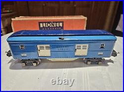 Lionel Prewar 615 Blue Comet Baggage Car In Super Nice Condition With P/box