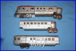 Lionel Prewar #616E Flying Yankee Passenger Set #616, #617 & # 618 with Red Top