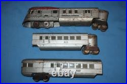 Lionel Prewar #616E Flying Yankee Passenger Set #616, #617 & # 618 with Red Top
