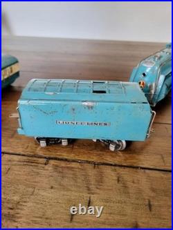 Lionel Prewar Blue Streak Passenger Set 265E 265WX 617 618 619 for Restoration