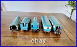 Lionel Prewar Blue Streak Passenger Set 265E 265WX 617 618 619 for Restoration