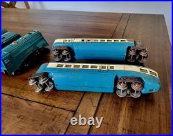 Lionel Prewar Blue Streak Passenger Set 265E 265WX 617 618 619 for Restoration
