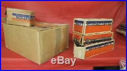 Lionel Prewar Boxed Freight Set 1666,2689w, 2677,2679,2682,3659,1041 -unique Roof