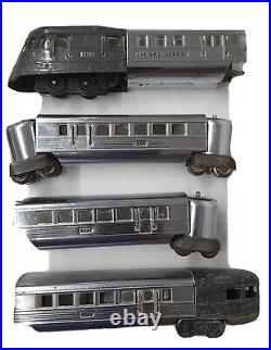 Lionel Prewar Flying Yankee LOCOMOTIVE 616 AND 3 COACHES 617,617,618, TESTED