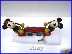 Lionel Prewar No. 1100 Mickey Mouse Windup Handcar with4 Curved Tracks & Key In Box