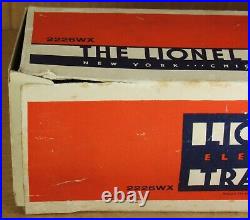 Lionel Prewar No. 2226WX Tender EMPTY BOX with (1) Insert O-Gauge