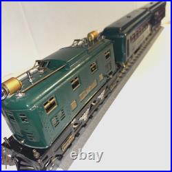 Lionel Prewar O Ga. 251e Electric Box Loco & 605, 606 Lighted Passenger Car Set