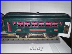 Lionel Prewar O Ga. 251e Electric Box Loco & 605, 606 Lighted Passenger Car Set