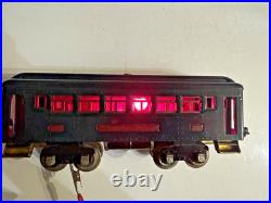 Lionel Prewar O Ga. 251e Electric Box Loco & 605, 606 Lighted Passenger Car Set