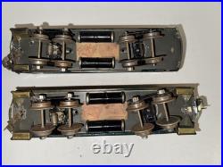 Lionel Prewar O Ga. 251e Electric Box Loco & 605, 606 Lighted Passenger Car Set