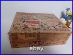 Lionel Prewar O Gauge 1107 Donald Duck Clockwork Hand Car With Original BOX