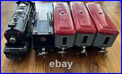 Lionel Prewar O Gauge 249E Locomotive Tender 607 Passenger 608 Observation Cars