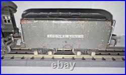 Lionel Prewar O Gauge #249e 2-4-2 Gun Metal Loco & 265w Whistle Tender