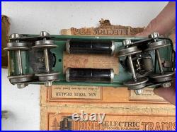 Lionel Prewar O Gauge 252 Electric Loco & 2-607, 608 Lighted Passenger Car Set