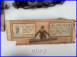 Lionel Prewar O Gauge 252 Electric Loco & 2-607, 608 Lighted Passenger Car Set