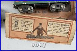 Lionel Prewar O Gauge 252 Electric Loco & 2-607, 608 Lighted Passenger Car Set