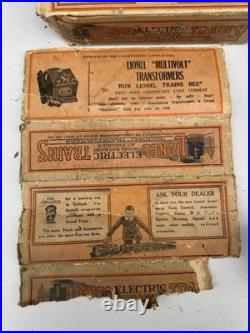 Lionel Prewar O Gauge 252 Electric Loco & 2-607, 608 Lighted Passenger Car Set