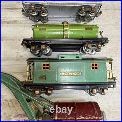 Lionel Prewar O Gauge Freight Car Lot 806 815 817 Crane Flatcar Tinplate