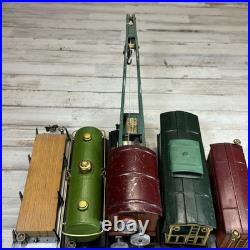 Lionel Prewar O Gauge Freight Car Lot 806 815 817 Crane Flatcar Tinplate