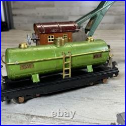 Lionel Prewar O Gauge Freight Car Lot 806 815 817 Crane Flatcar Tinplate