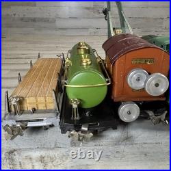 Lionel Prewar O Gauge Freight Car Lot 806 815 817 Crane Flatcar Tinplate