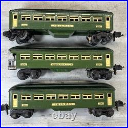 Lionel Prewar O Gauge Lighted 2640 2641 Passenger Cars Wired Lot 3 Pullman