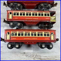 Lionel Prewar O Gauge Litho Tin Passenger Car Lot 1690 1691 Lionel Lines
