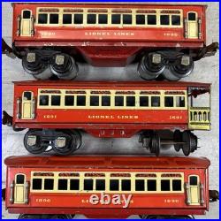 Lionel Prewar O Gauge Litho Tin Passenger Car Lot 1690 1691 Lionel Lines