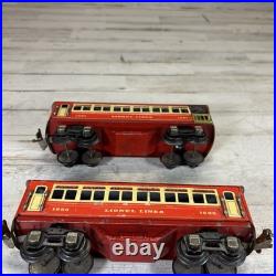 Lionel Prewar O Gauge Litho Tin Passenger Car Lot 1690 1691 Lionel Lines