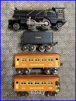 + Lionel Prewar O Gauge Outfit 136 262 Locomotive 262T Tender 2 Orange Car Set